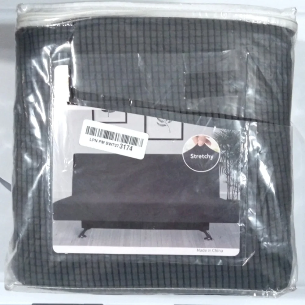 EASY GOING DARK GRAY 100% WATERPROOF FUTON SOFA SLIPCOVER NWT